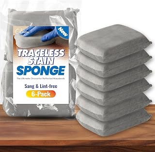Calvana 6pk 3"x4" Grey Lint-Free Stain Sponge Applicators