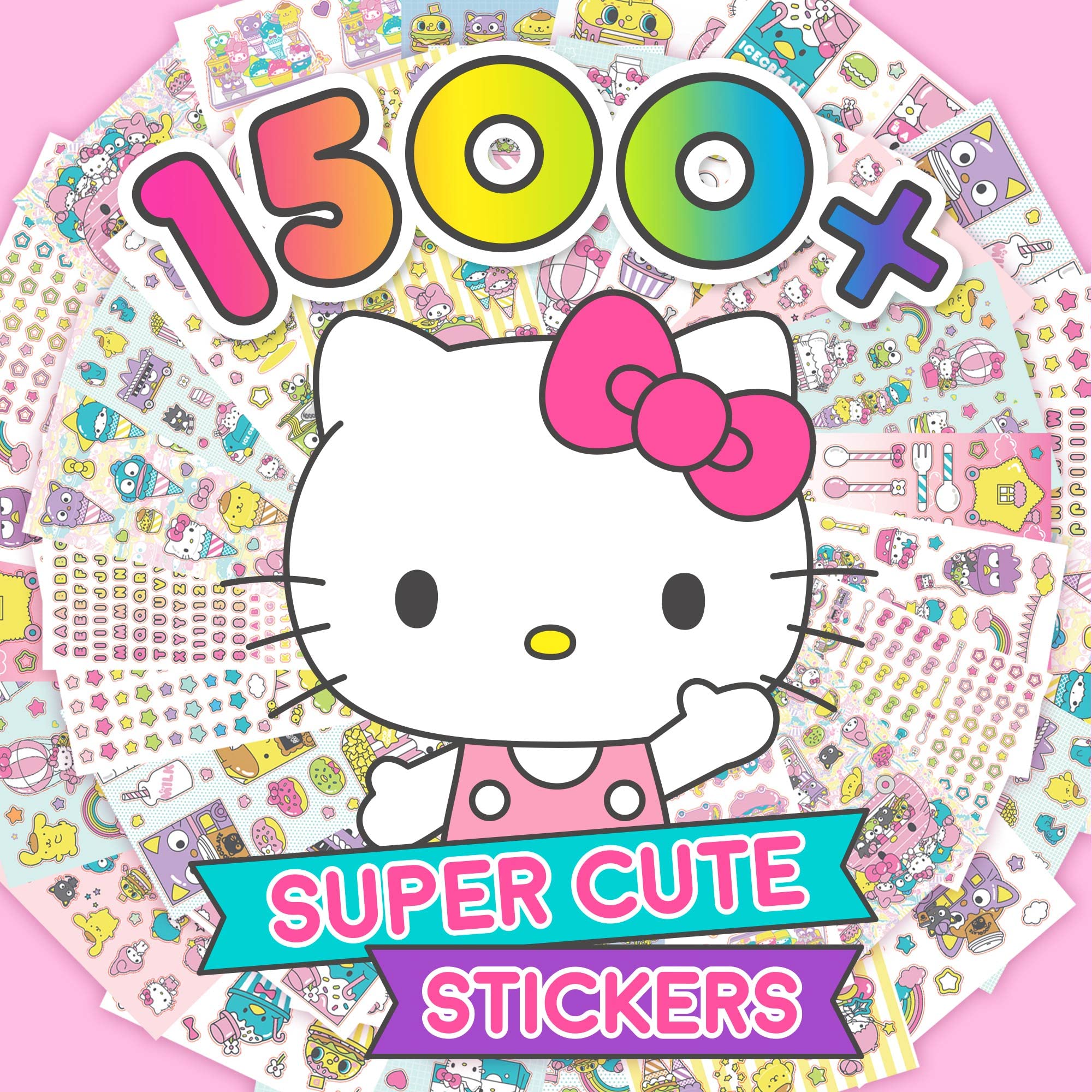 Horizon Group USA Sticker Book, Hello Kitty and Friends, 1500+ Stickers | Large 