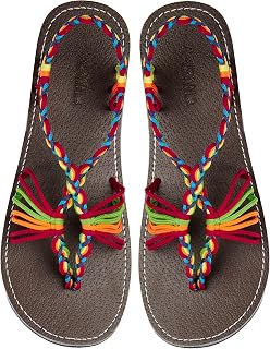 Capana Women's Flat Cork Sandals - Strappy Braided Bohemian Beach Sandals, Spring Casual Shoes, Comfy Boho Flats for Teen Girls – Cocoon