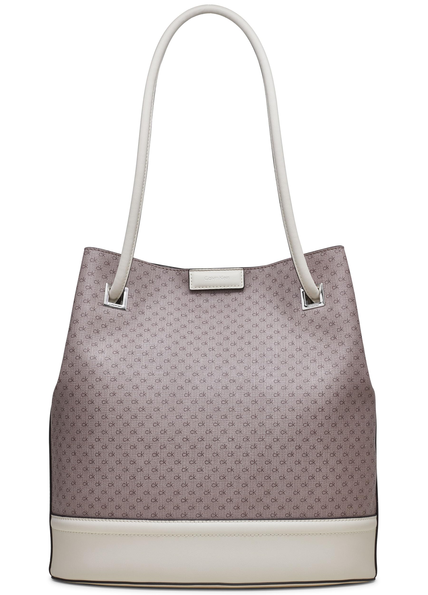 Calvin Klein Women's Ash Tote Bag – North/South, Vegan Leather, 2 Pockets