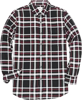 Dubinik® 6 oz Flannel Shirt for Men Cotton Casual Button Down Long Sleeve