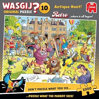Wasgij Retro Original 10 - Antique Hunt - 1000 Piece Adults Jigsaw Puzzle | Challenging, Brainteasing, Funny 1000 Pc Adult Puzzle - Large FSC Certified Jigsaw - Birthday & Christmas Gift - 68 x 49 cm