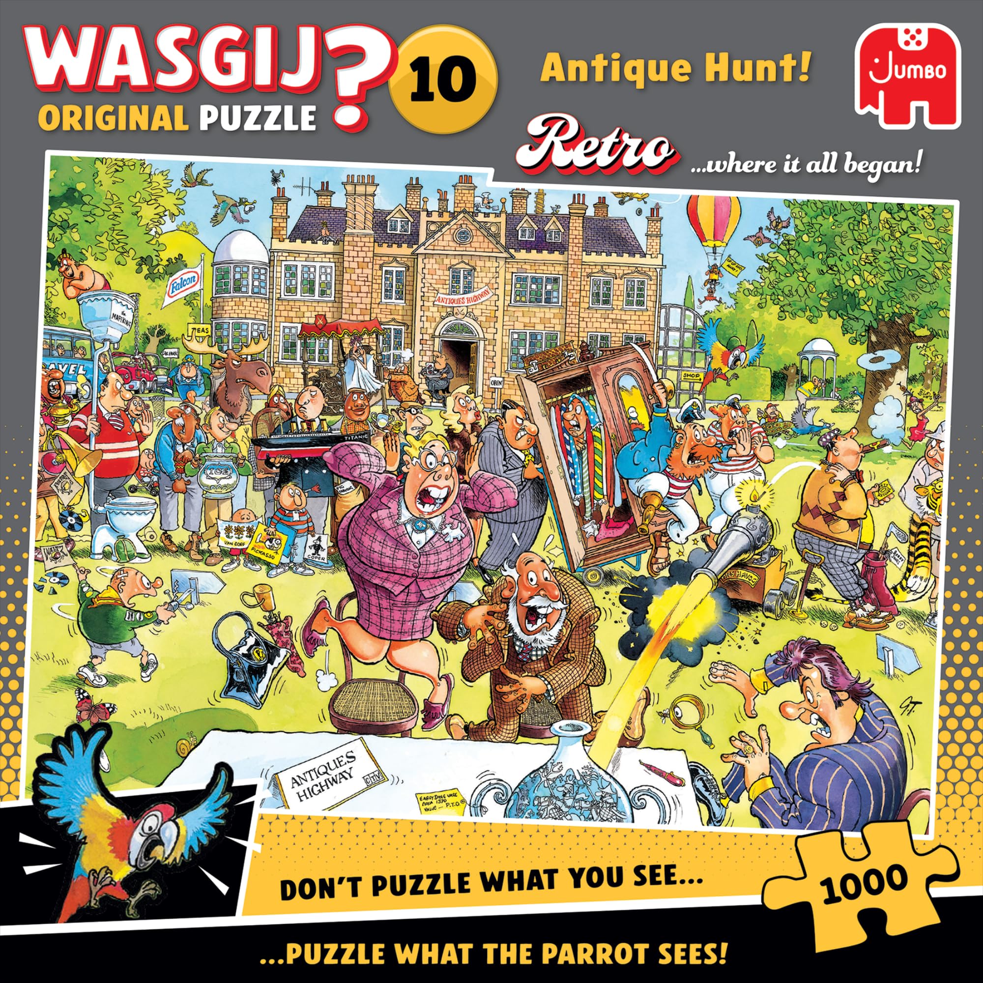 Wasgij Retro Original 10 - Antique Hunt - 1000 Piece Adults Jigsaw Puzzle | Chal