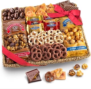 A Gift Inside Chocolate Gift Basket - Sweet Treats Gift Tray, Chocolates Gift Basket for Mom, Dad, Family & Friends