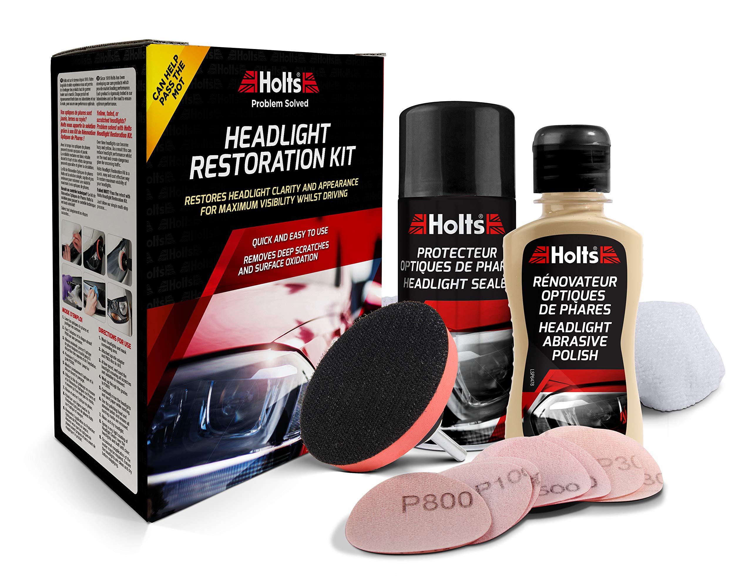 Holts Headlight Restoration Kit, Award Winning Headlamp Restoration Kit, Profess