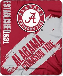 Northwest NCAA Alabama Crimson Tide Unisex-Adult Fleece Throw Blanket, 50" x 60", Painted