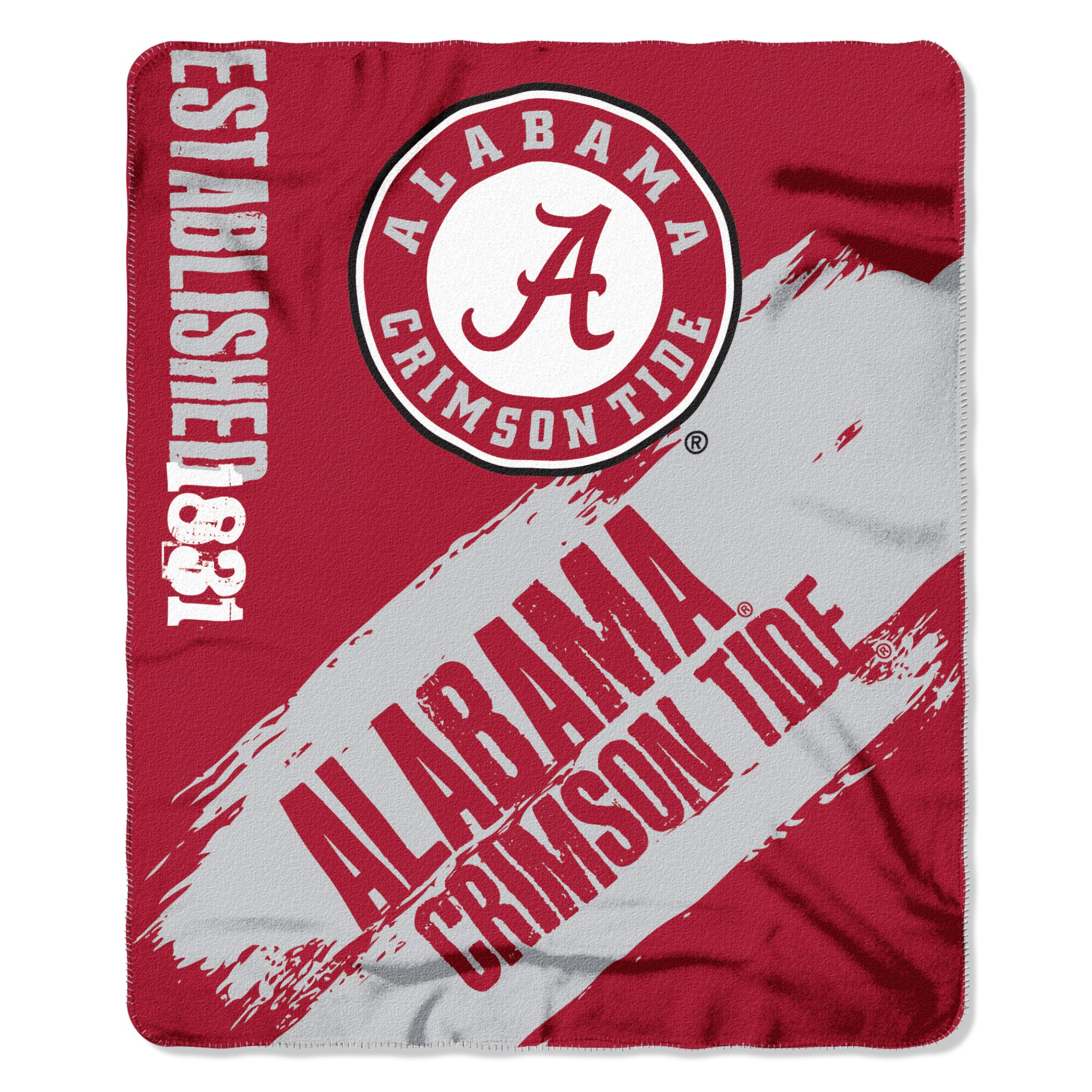 Northwest NCAA Alabama Crimson Tide Unisex-Adult Fleece Throw Blanket, 50" x 60"