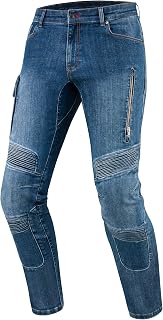 REBELHORN Vandal Men's Motorcycle Jeans | Aramid Fibre Lining | SAS-Tec Knee and Hip Protectors | Coccyx Protection Pocket | 2 Ventilation Channels | Tapered Fit