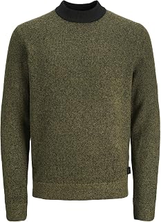 JACK & JONES Jcospace Men's Knit Mock Neck SN Knitted Sweater