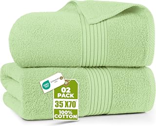 Utopia Towels Extra Large Bath Sheets, 2 Pack, 35x70 In, Cotton, Sage Green