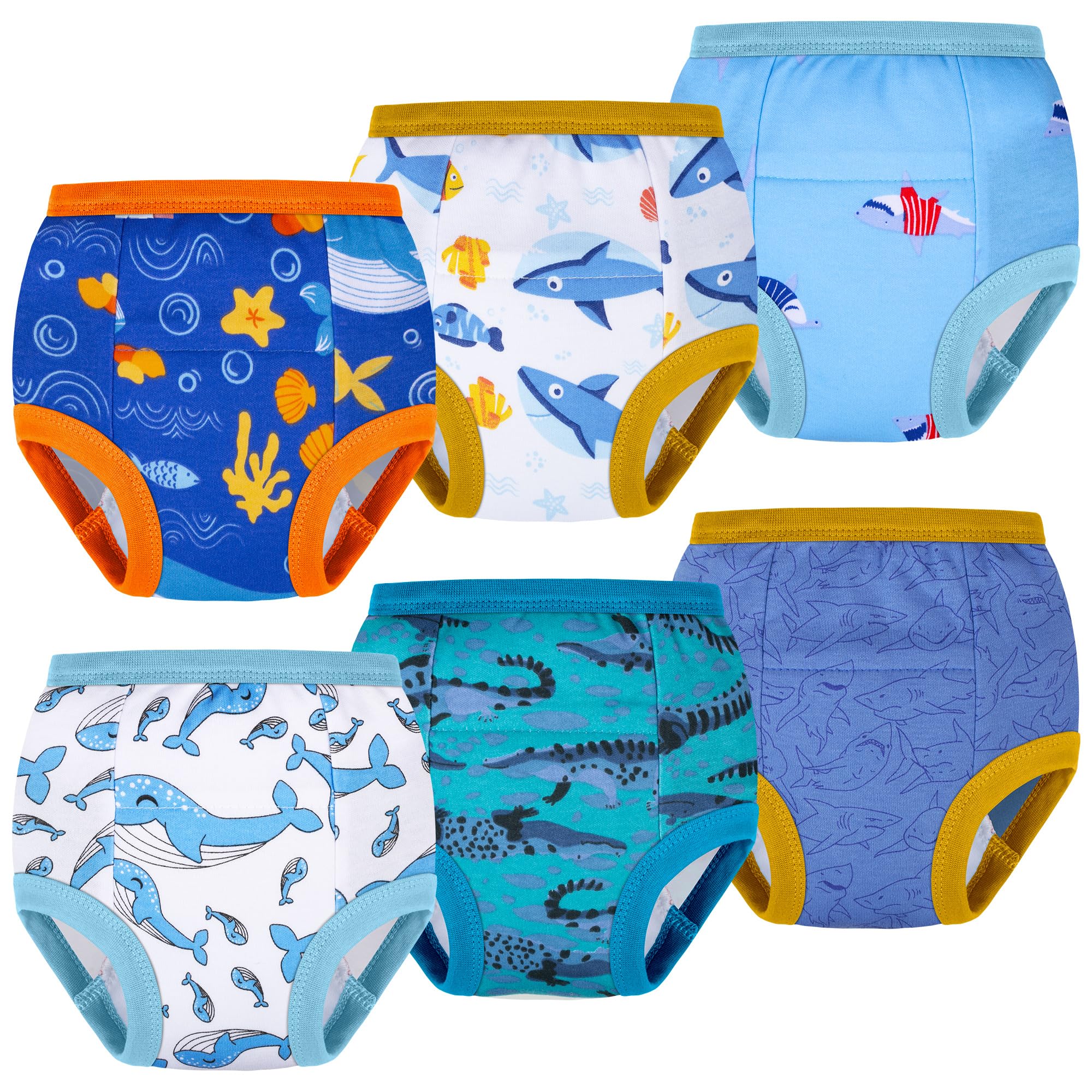 BIG ELEPHANT Toddler Potty Training Underwear, Cotton Training Pants