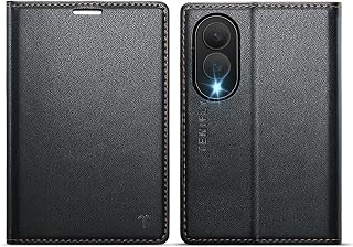 Tenifly for Samsung Galaxy Z Fold 8 Case Wallet with Card Holder Black | RFID Blocking Credit Slots, Kickstand, PU Leather, Shockproof Flip Phone Cover for Fold8 Wide, Black