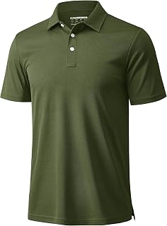 MAGCOMSEN Men's Polo Shirts 3 Buttons Casual Work T Shirts Quick Dry Short Sleeve Golf Shirt Pique Jersey Outdoor Performance