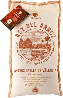 Gourmanity Spanish Paella Rice, Short Grain Valencia Rice from Spain, 2.2lb | Authentic Valencia short grain, great for paella, risotto, seafood, Mediterranean dishes, soy & gluten free, from Spain