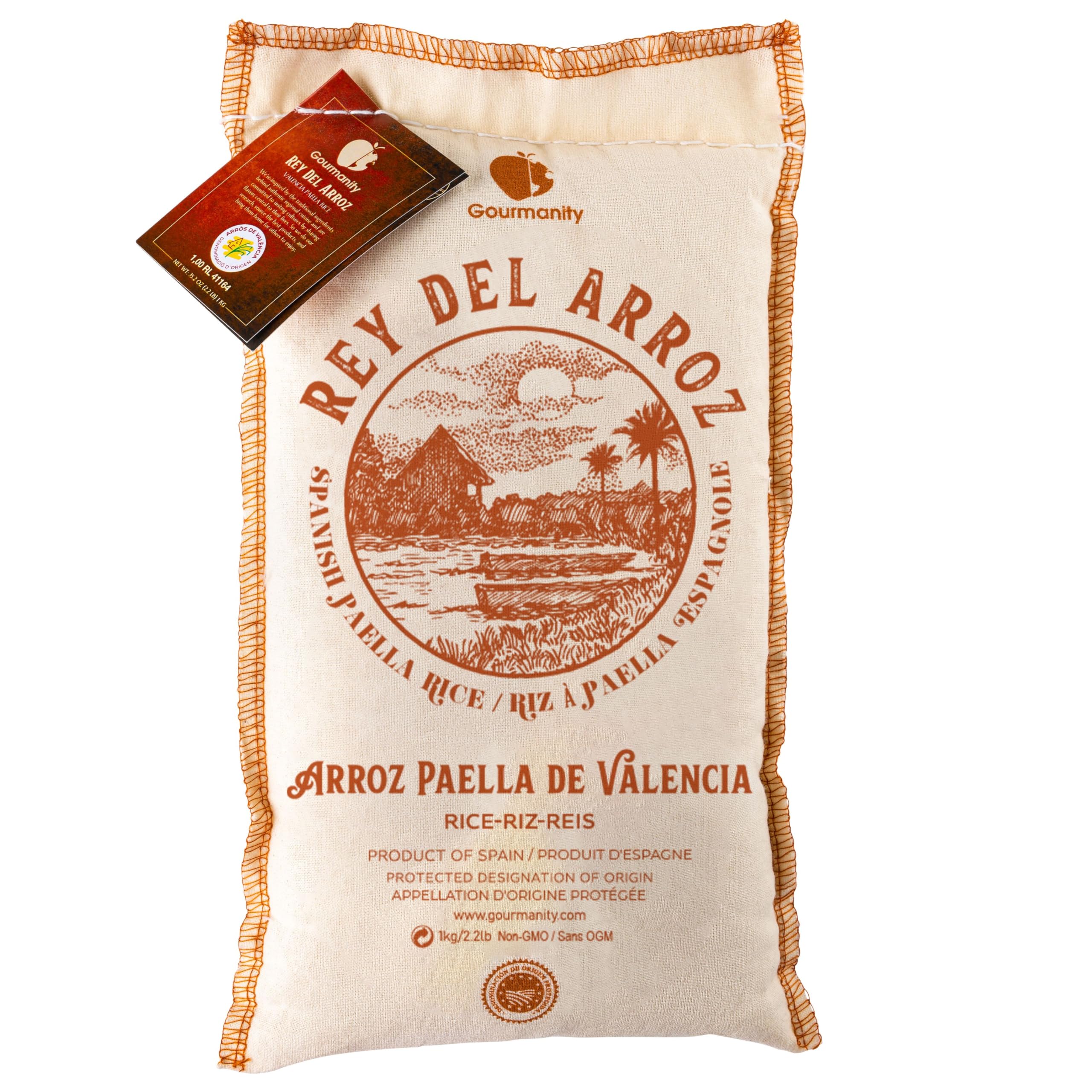 Gourmanity Spanish Paella Rice, Short Grain Valencia Rice from Spain, 2.2lb | Au