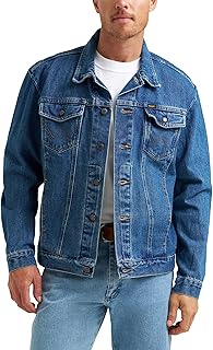 Wrangler - chamarra vaquera para hombre con corte vaquero occidental sin forro, Stonewash, Large Tall