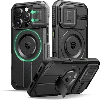 Dexnor for iPhone 16 Pro Case with Slide Camera Cover, 6.3 inch Black