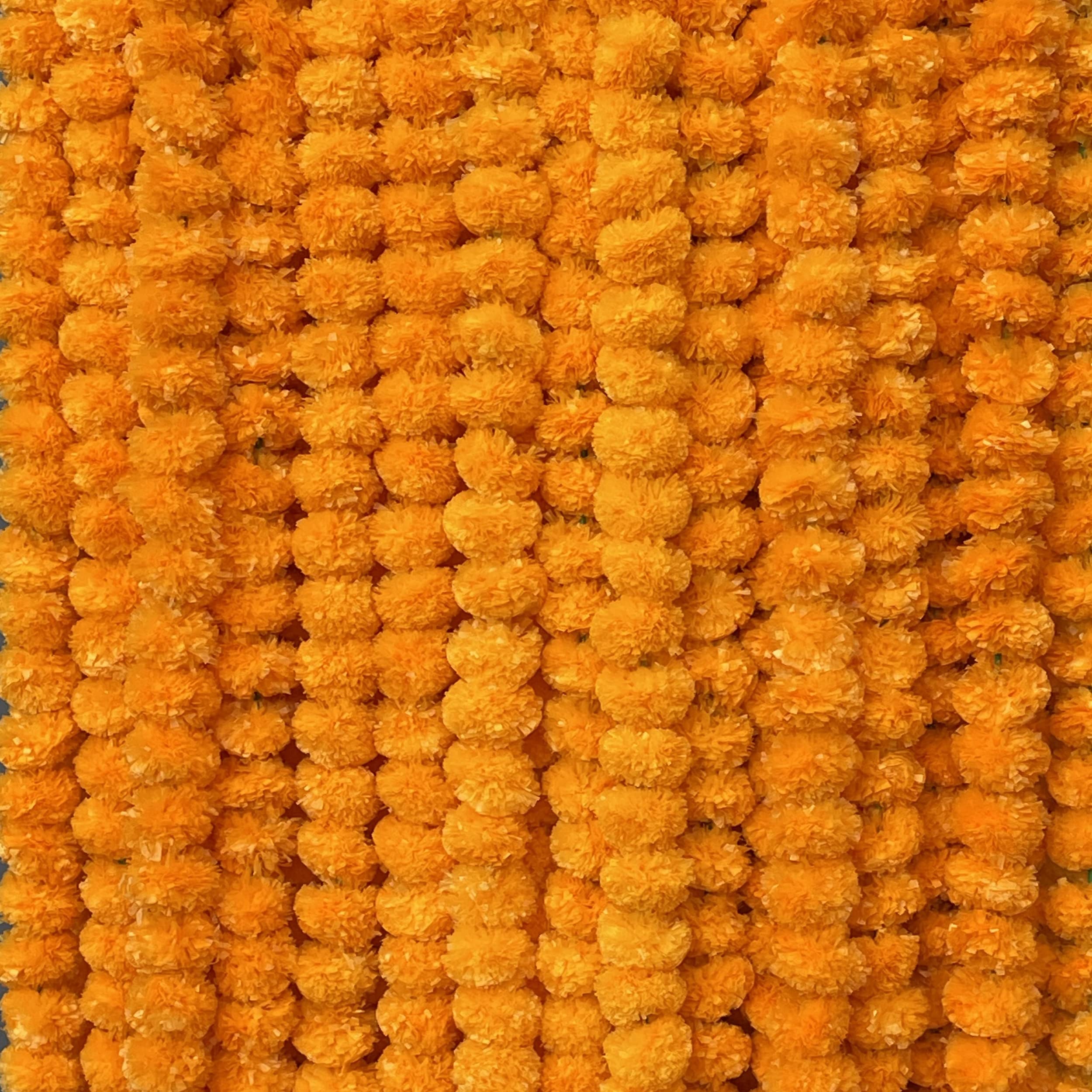 5 Pcs Artificial Marigold Garland for Decoration, Diwali Decor Garlands 5Ft | Re