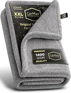 CarMax® - Original XXL Twisted Loop Car Drying Towel - Double-Sided - 90cm x 60cm 1400gsm Microfibre for fast streak-free drying and detailing