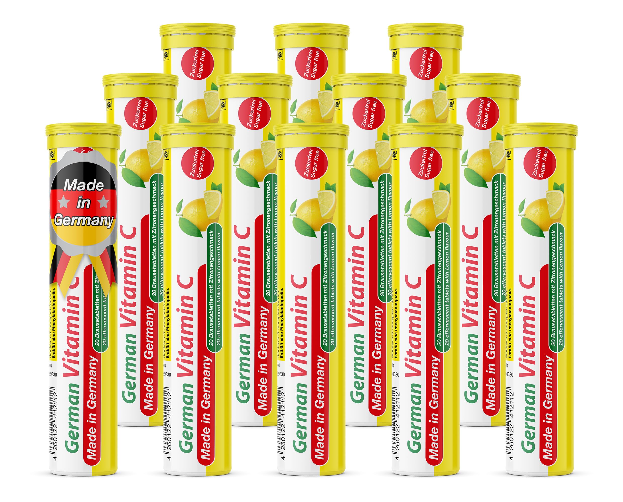 Vitamin C effervescent tablets 12x20 = 240 pcs. – Lemon flavour – 180 mg of vita
