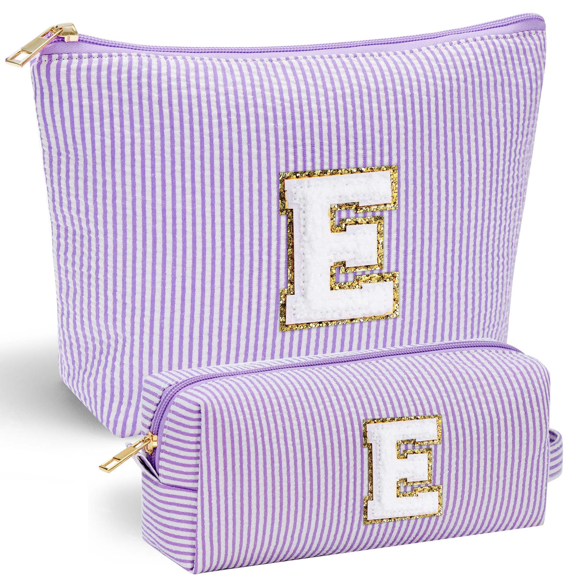 Parima Personalized Initial Makeup Bag - Birthday Gifts for Women Unique Bride B