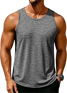 MAGCOMSEN Canottiera da uomo UPF 50+, ad asciugatura rapida, per allenamento estivo, senza maniche, per nuoto, spiaggia, bodybuilding