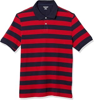 Amazon Essentials Men's Standard Fit Short Sleeve Pique Cotton Polo Shirt (Available in Plus Sizes)