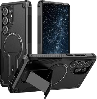 ONES Funda Samsung Galaxy S26 Ultra, Protección MIL Anticaída, Doble Capa Rígida-Flexible, Amortiguación 4 Esquinas, Soporte+Anillo Oculto, Compatible MagSafe, Antiarañazos Mate Antideslizante