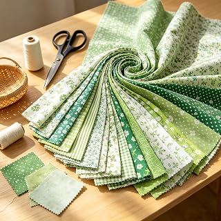 40-Pcs Jelly Rolls Quilting, Precut Fabric Strips, Cotton Quilting Material