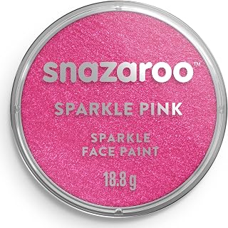 Snazaroo - Face and Body Paint - 18ml - Glitter Pink - Fancy Dress Face Paint - Adult