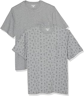 Amazon Essentials Men's T-Shirt Slim-Fit Short-Sleeved Crewneck Pocket, Pack of 2