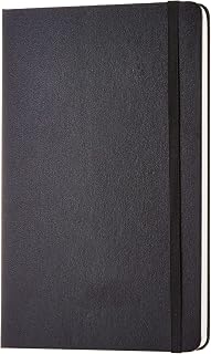 Amazon Basics Classic Notebook A5 Notepad Diary for Writing and Notetaking in Office, School, Home - Blank Pages - 240 Pages - Black