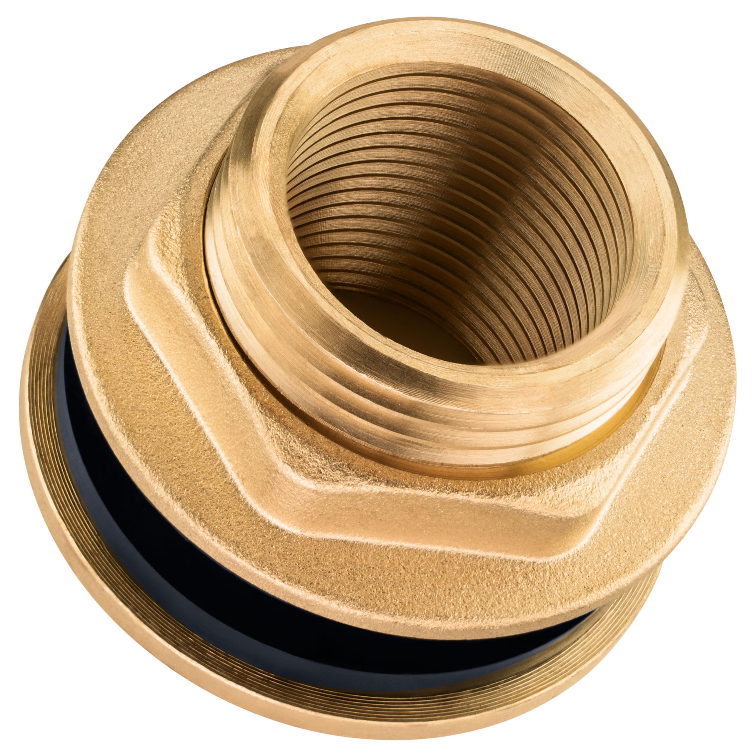 Poppstar Water Butt Feed-Through 1 Inch (10 mm) Internal Thread (3-Piece Tank Fe