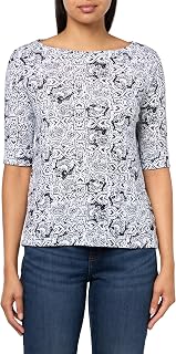 Gloria Vanderbilt Alanis Boat Neck Knit Tee Shirt with Elbow Sleeves Standard Alanis Boat Neck Knit Tee Shirt with Elbow Sleeves Standard Women's (Pack of 1)