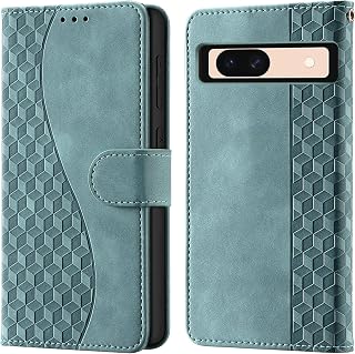 Wallet Flip Case for Google Pixel 8A Leather Misty Green