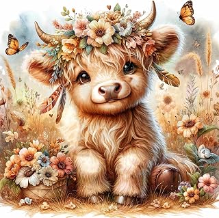 Zythron Cow Diamond Art Kits for Adults,Diamond Painting Kits for Beginner