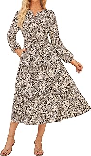 GRACE KARIN Womens Fall Long Sleeve Maxi Dress