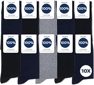 Occulto men's socks 100% cotton pack of 10-20 pairs (Model: Ingo)