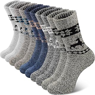 SIMIYA Merino Wool Socks for Men, Winter Thick Hiking Socks