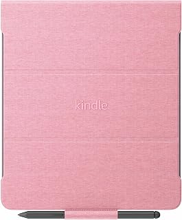 Amazon Kindle Scribe Fabric Folio Cover with Magnetic Attach, Sleek Protective Case - Rose