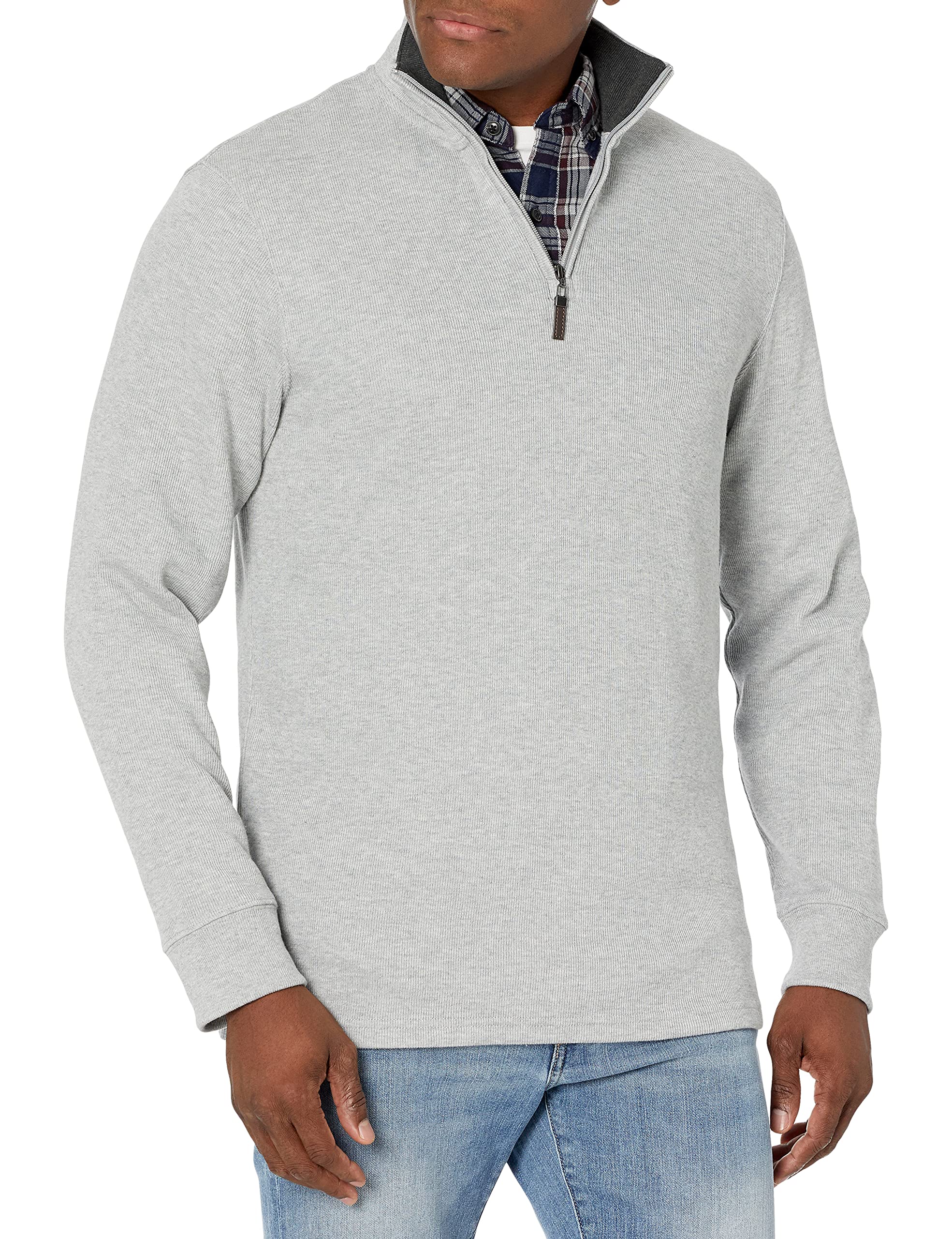 Amazon Essentials Men's Quarter-Zip French Rib Jumper