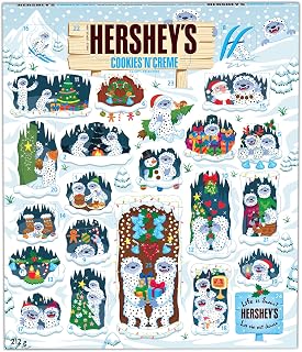 Hershey's Cookies 'N Cream Chocolate Advent Calendar 2025, Christmas Stocking Stuffers and Christmas Candy for Kids - 212g