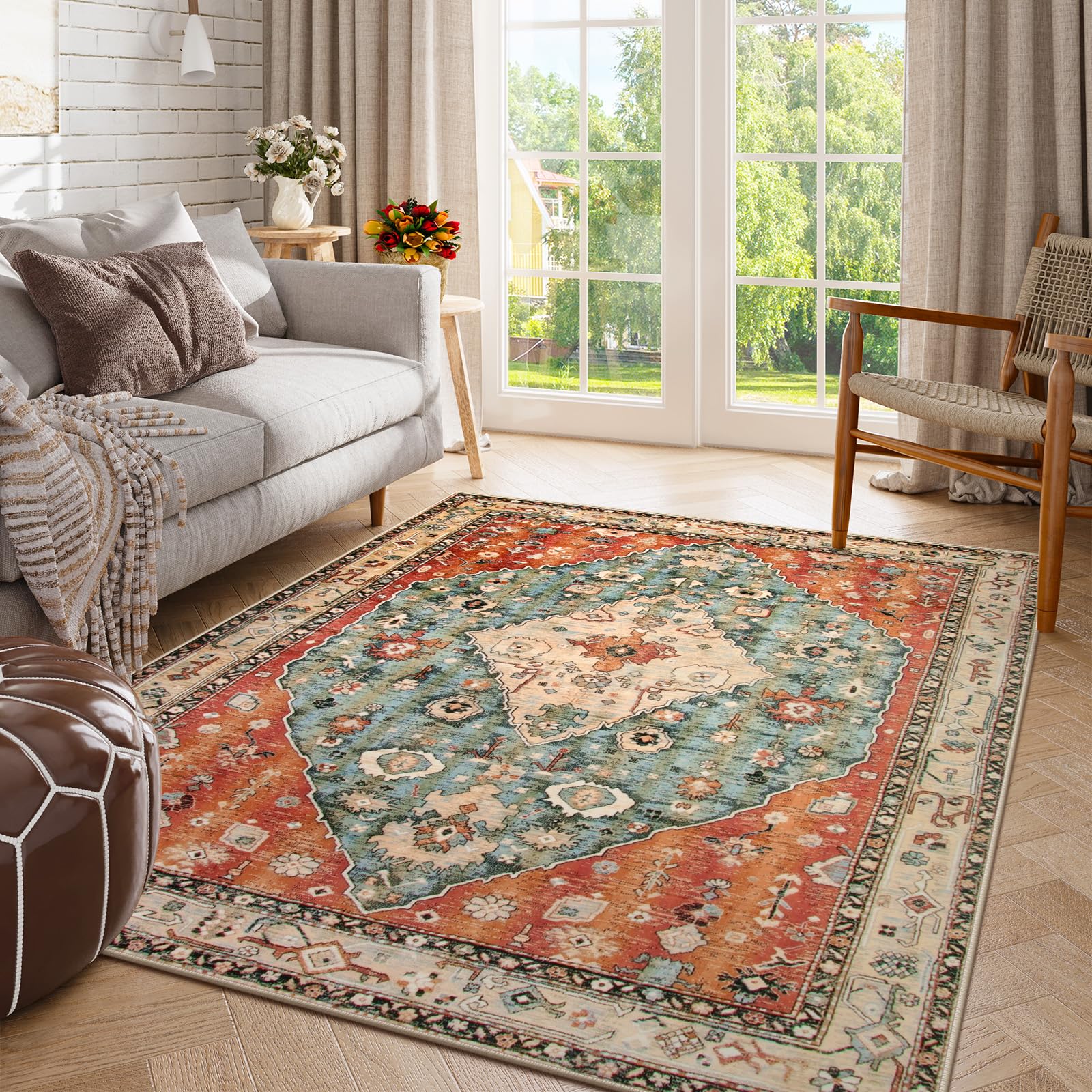 Lahome Bohemian Tribal Area Rugs Large Washable Living Room Bedroom Oriental Sty