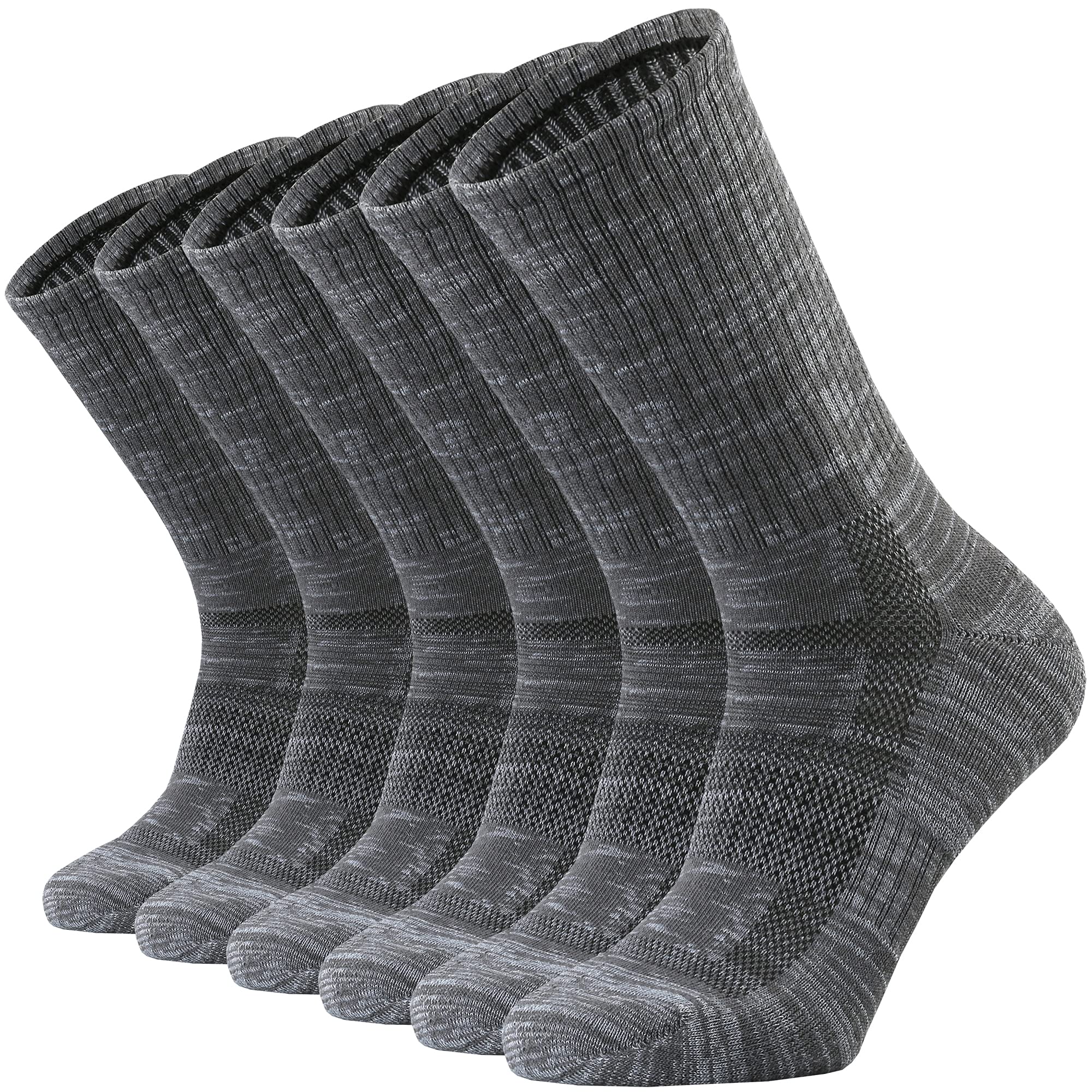 SOX TOWN Unisex Cushioned Crew Training Athletic Socks Men & Women with Combed C