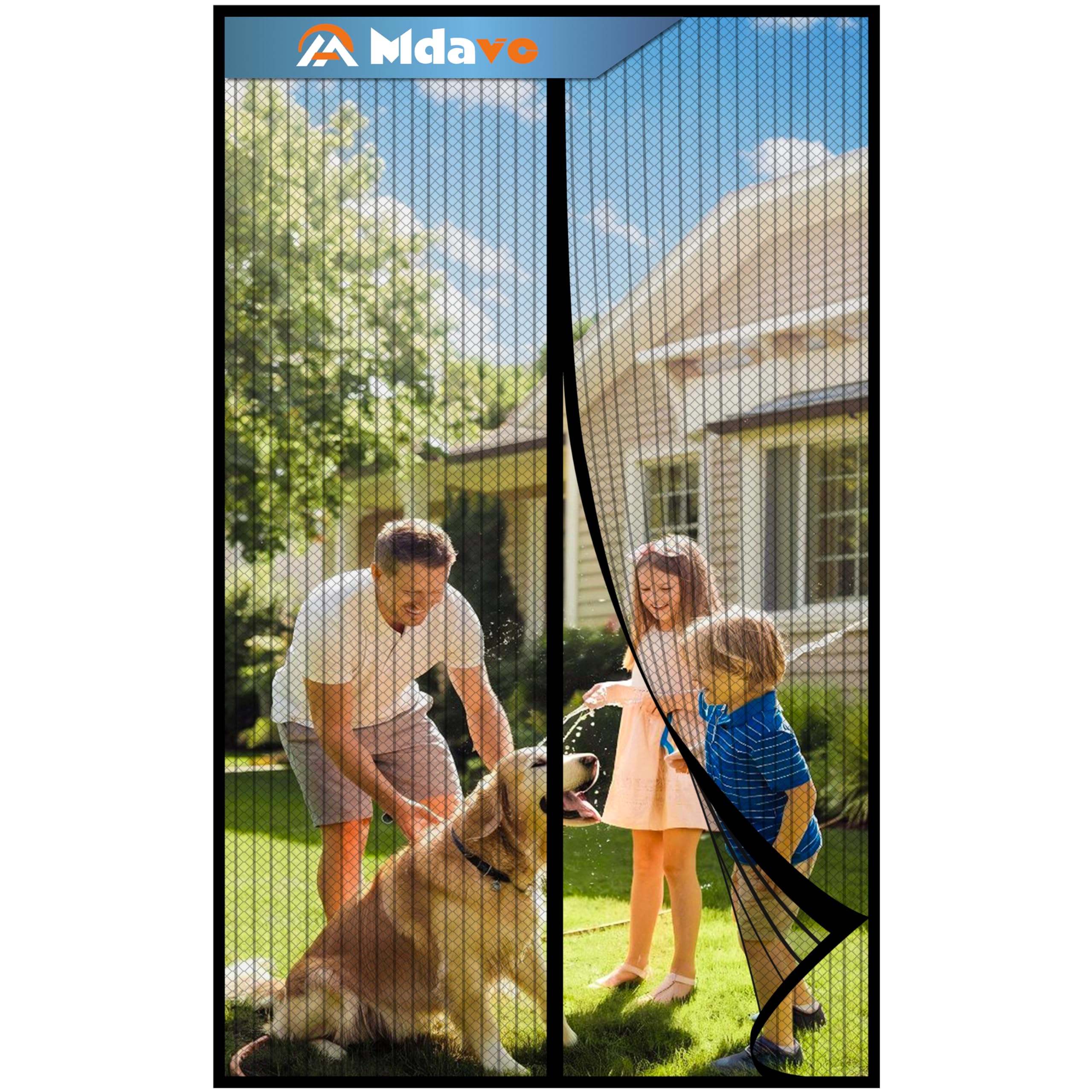 Mesh Screen with Magnetic Closure-Keeps Bugs Out Let Breeze in, Heavy Duty - Pet