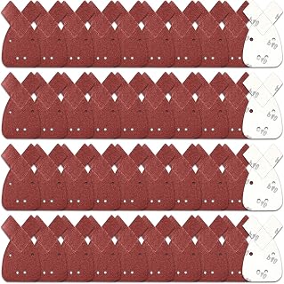 Black Decker Mouse Sanding Discs, 40 Pack Assorted Grit Sandpaper Sheets | Mixed grits 40/60/80/120,Compatible with Black and Decker detail palm hand sander for wood sanding & surface polishing