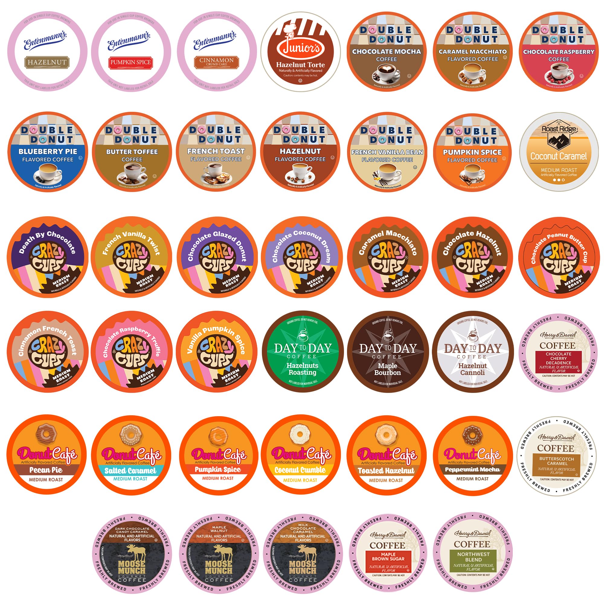 Crazy Cups Flavored Coffee Pods Variety Pack for Keurig K Cups Brewers, Assorted