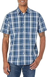Amazon Essentials Mens Regular-Fit Short-Sleeve Poplin Shirt