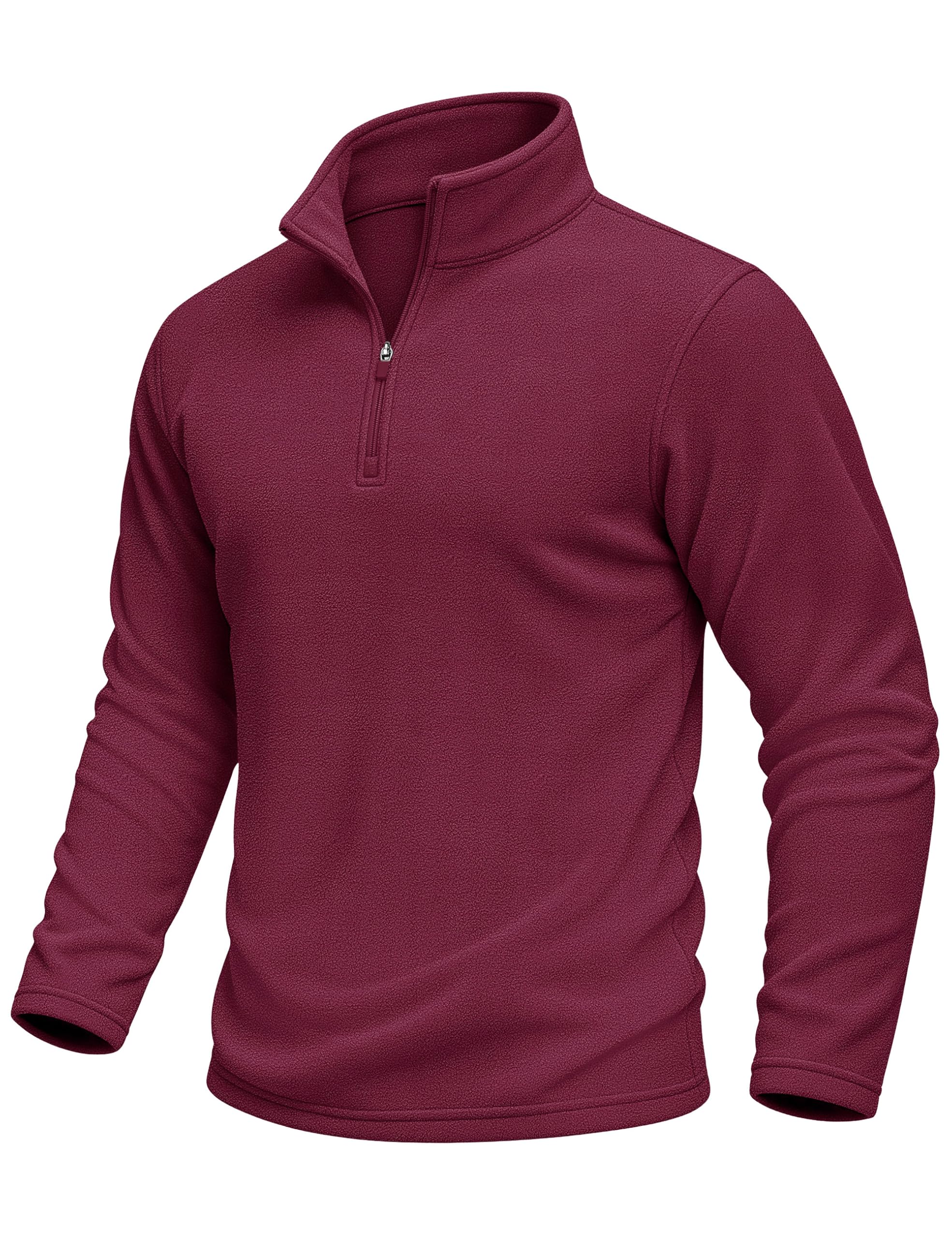 MAGCOMSEN Men's Fleece Sweatshirt Quarter Length Zipper Stand-up Collar Long Sle