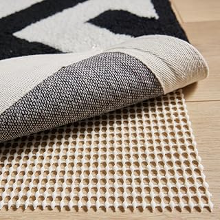GORILLA GRIP® Slip Resistant Rug Gripper Pads for Hardwood Floor, Cream | Strong Grips Help Keep Area Rugs Safe in Place for Tile, Vinyl and Hard Wood Floors, Floor Protection for Under Carpets, 2x3